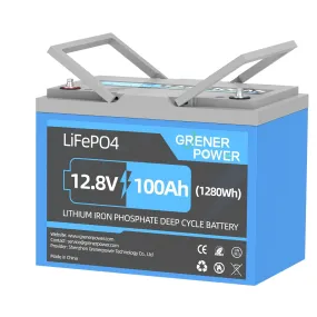 GRENERPOWER 12V 100Ah LiFePO4 Battery, Built-in 100A BMS, Max.1280Wh Lithium Iron Phosphate Battery with Up to 15000 Cycles & 10 Years Lifespan for RV, Camper, Solar Energy, Off Grid, Trolling Motor.