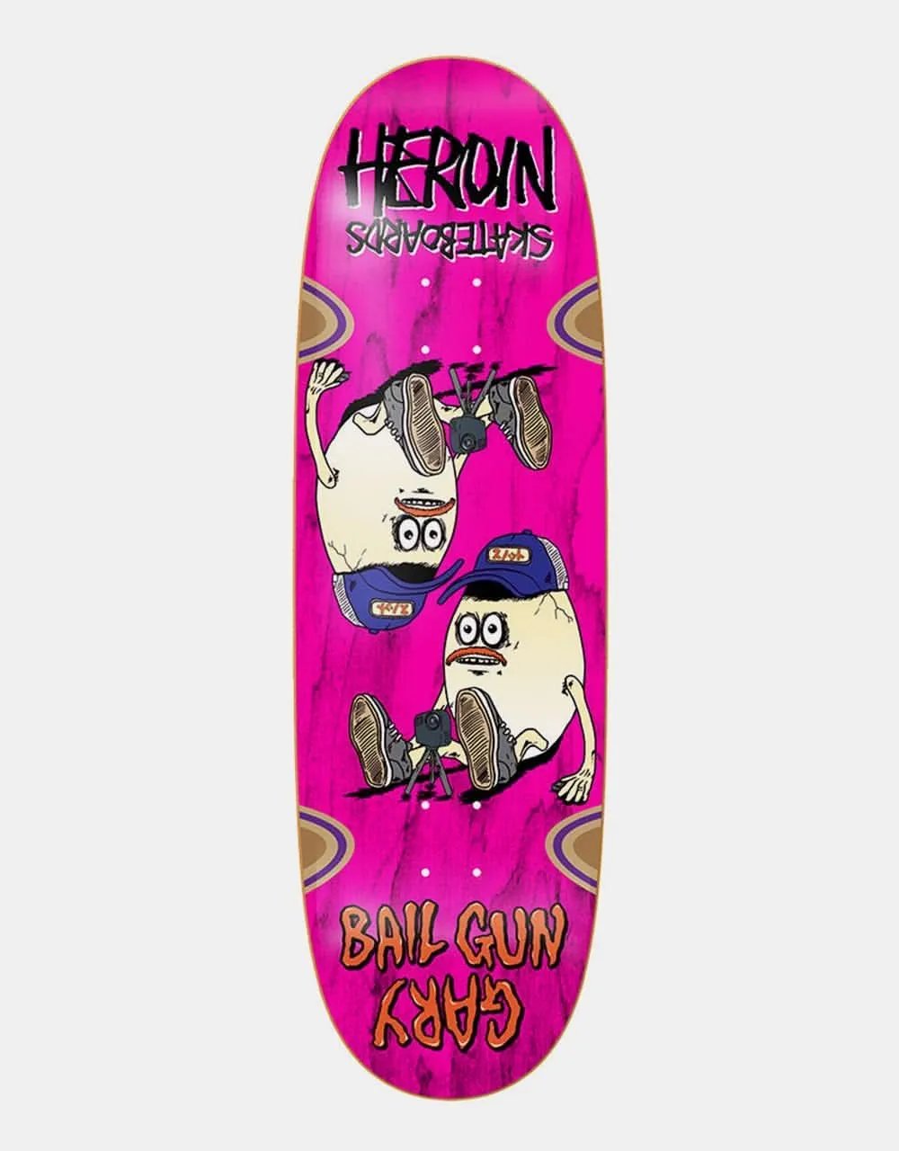 Heroin Bail Gun Gary 4 Skateboard Deck - 9.75”