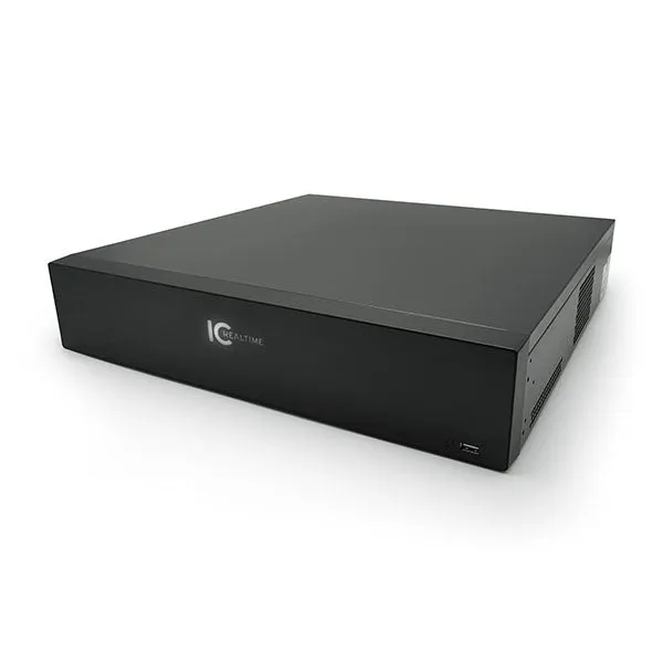 IC Realtime - NVR-EL32-2U12MP1 / 32Ch Rack-Mount NVR / 80TB Max (Starting At 8TB HDD) / 2xRJ45 / 12MP IP Support / 384Mbps Bandwidth / TAA Complliant