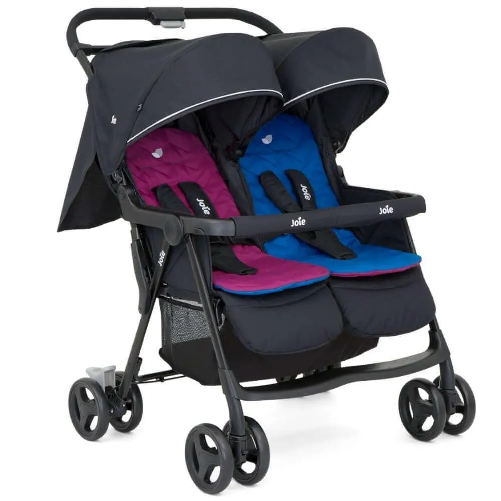 Joie Aire Twin Stroller, Blue/pink