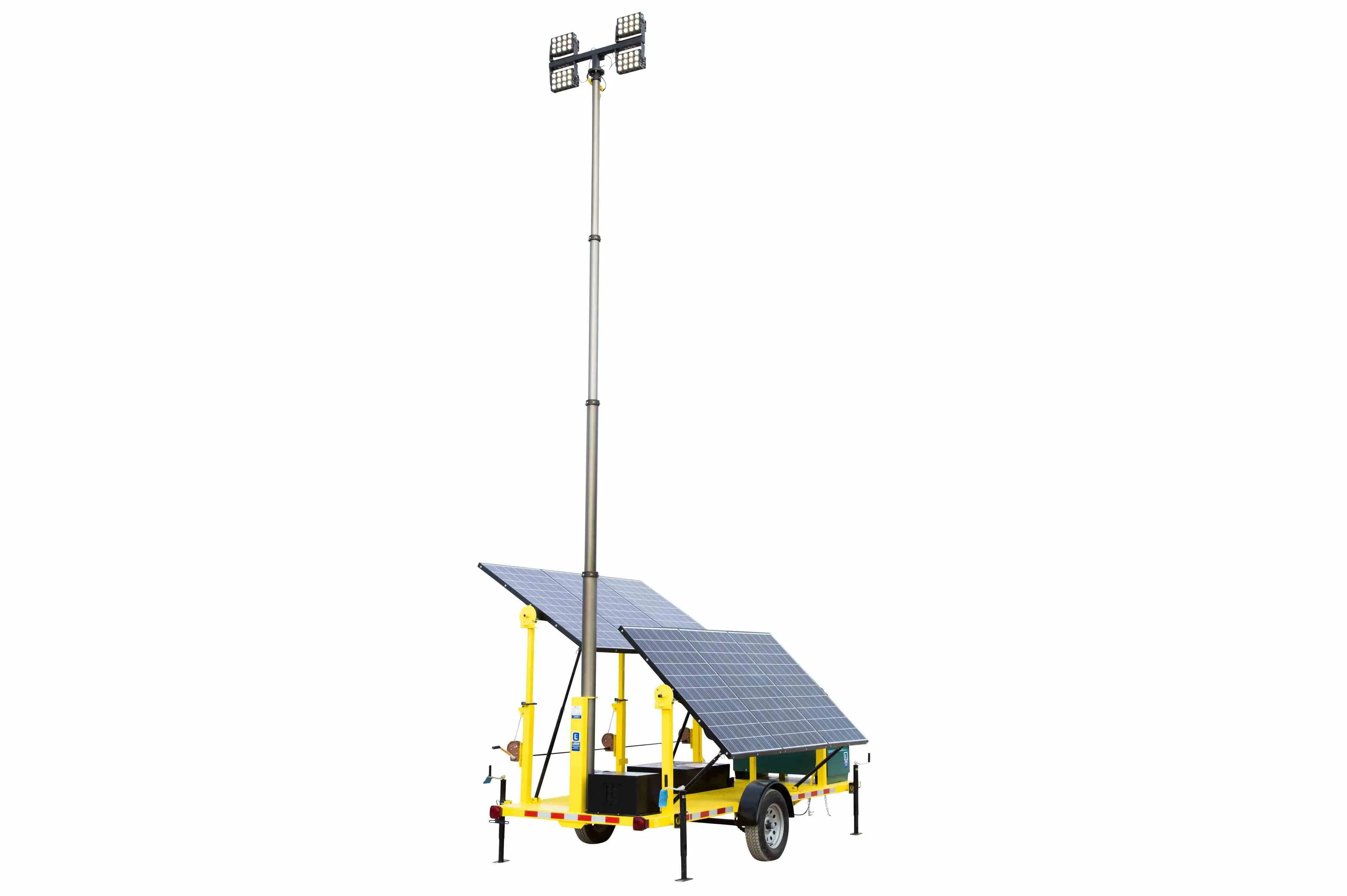 Larson Electronics 1.8KW Solar Power Generator with Pneumatic Light Tower Mast - (4) 160 Watt LED Lights