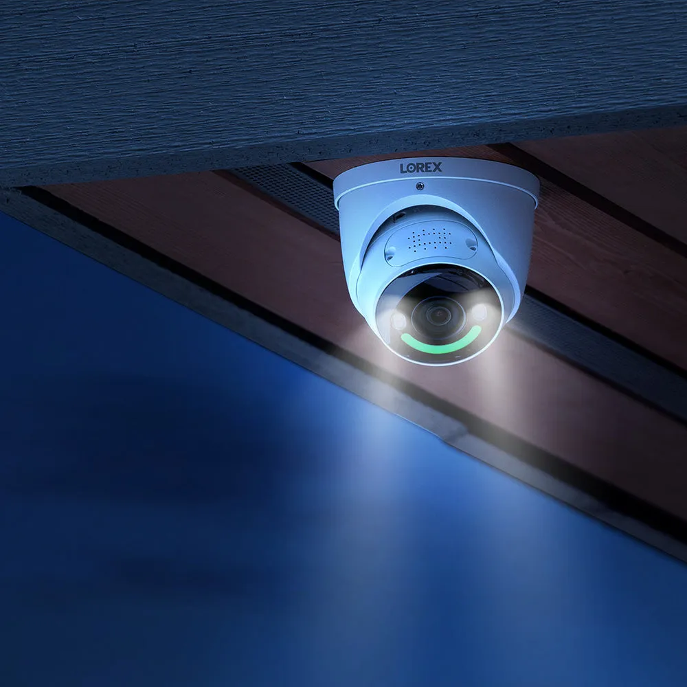 Lorex 4K  Ultra HD 12MP Smart Security Lighting Deterrence Dome AI PoE IP Wired Camera