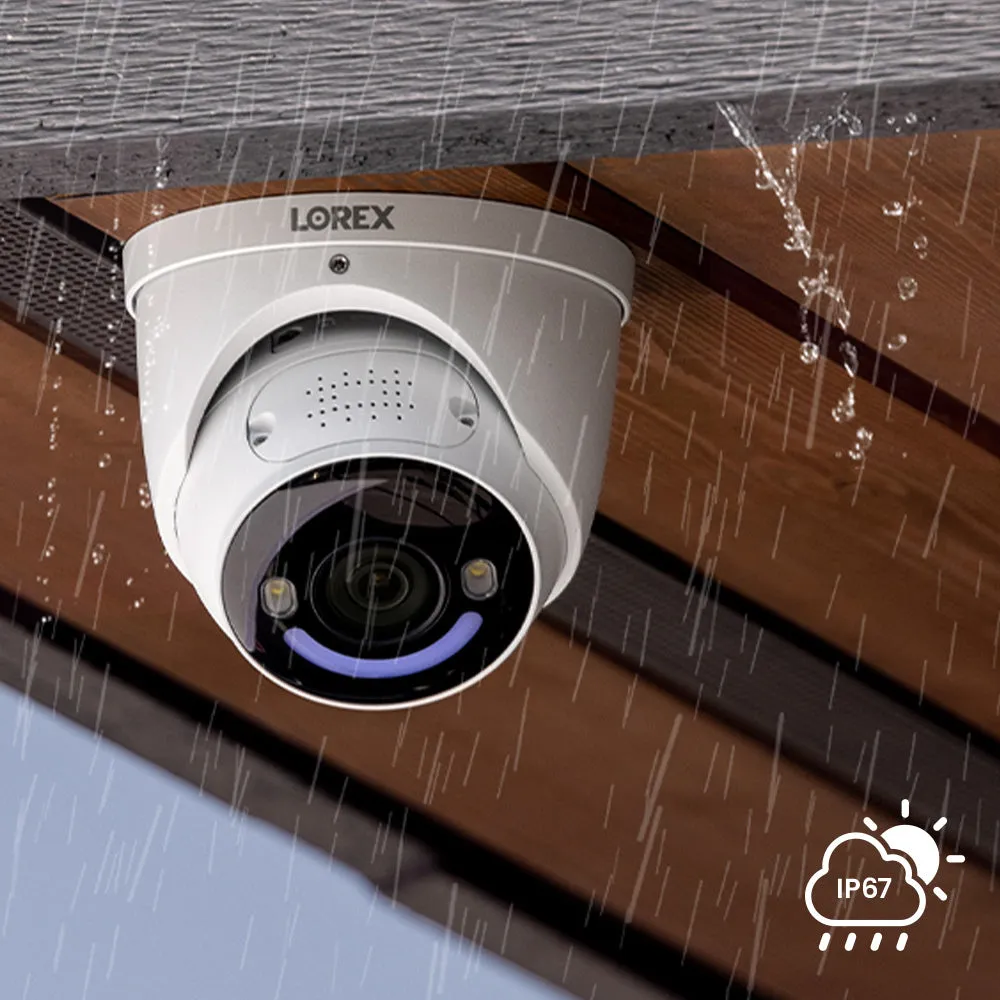 Lorex 4K  Ultra HD 12MP Smart Security Lighting Deterrence Dome AI PoE IP Wired Camera