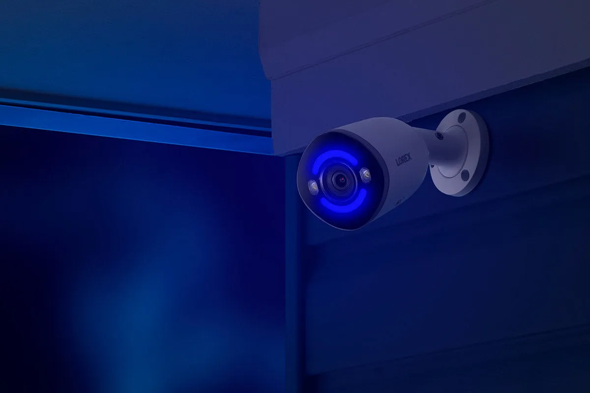 Lorex H15 4K Smart Security Lighting Deterrence Bullet AI PoE IP Wired Cameras