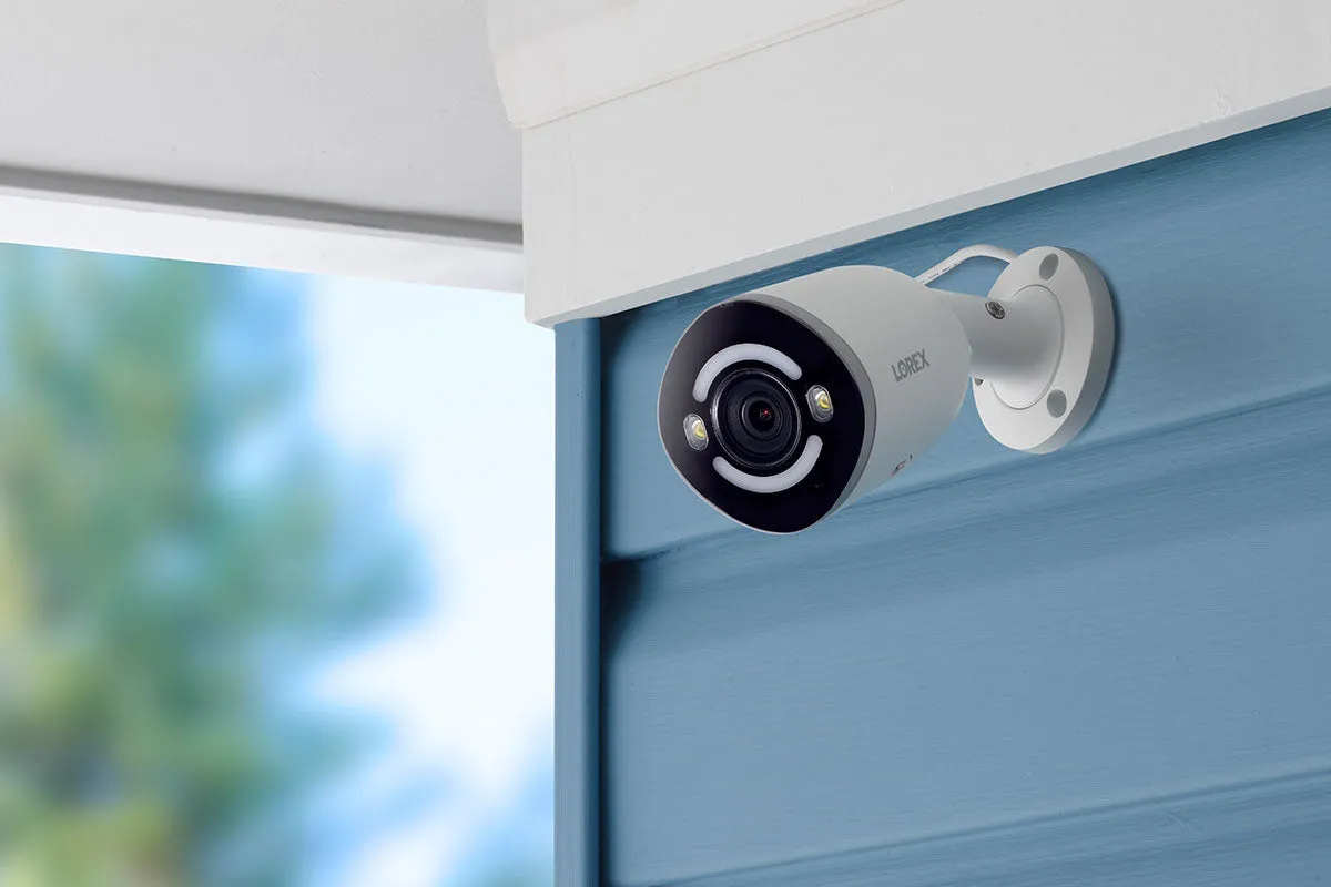 Lorex H15 4K Smart Security Lighting Deterrence Bullet AI PoE IP Wired Cameras