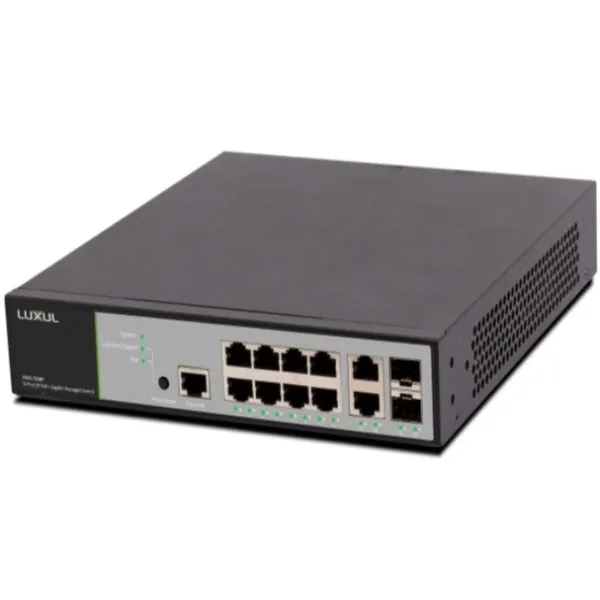 Luxul XMS-1208P 12-Port/8 PoE  Gigabit Managed Switch