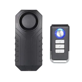 Mengshen Bicycle Alarm, Wireless Anti-Theft Burglar Security Alarm for Bike Motorcycle Car Mobility Scooter Vehicles Door Window, 113db Super Loud and Waterproof (Remote Control Included)