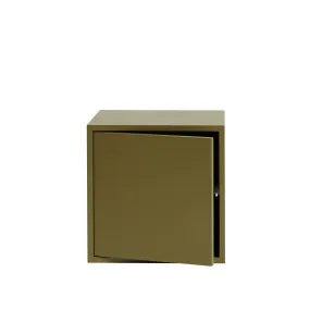 muuto | stacked storage system | module with door | medium brown green