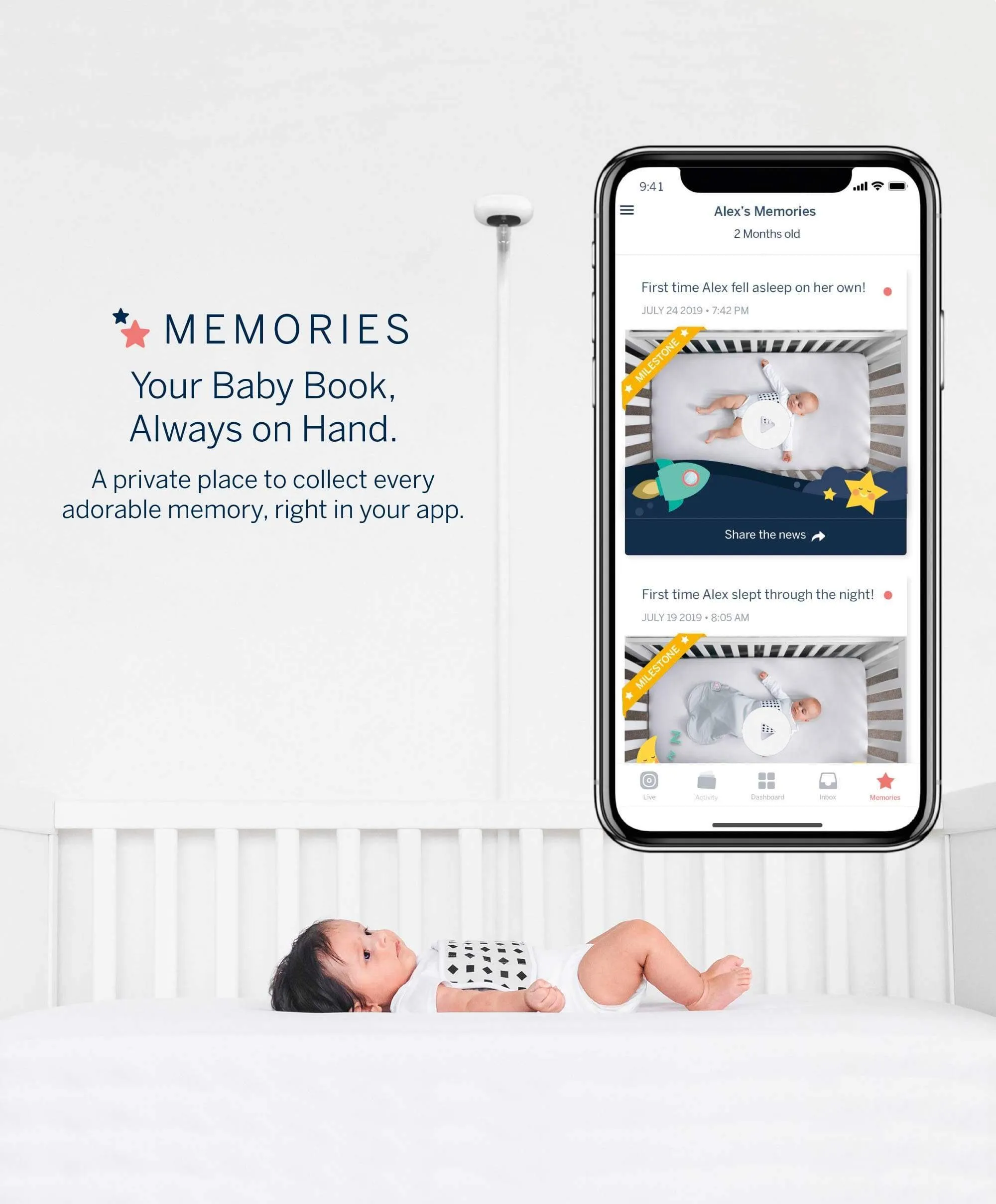 Nanit Pro Baby Monitor & Floor Stand - White