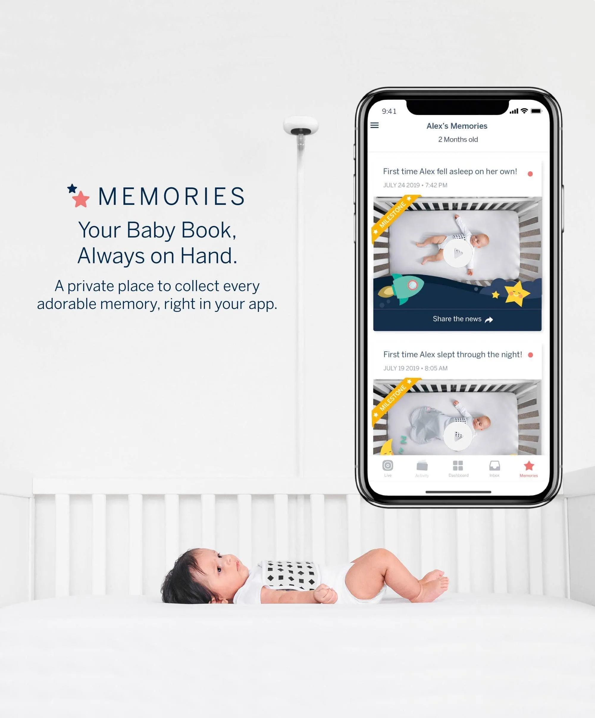 Nanit Pro Baby Monitor & Floor Stand - White