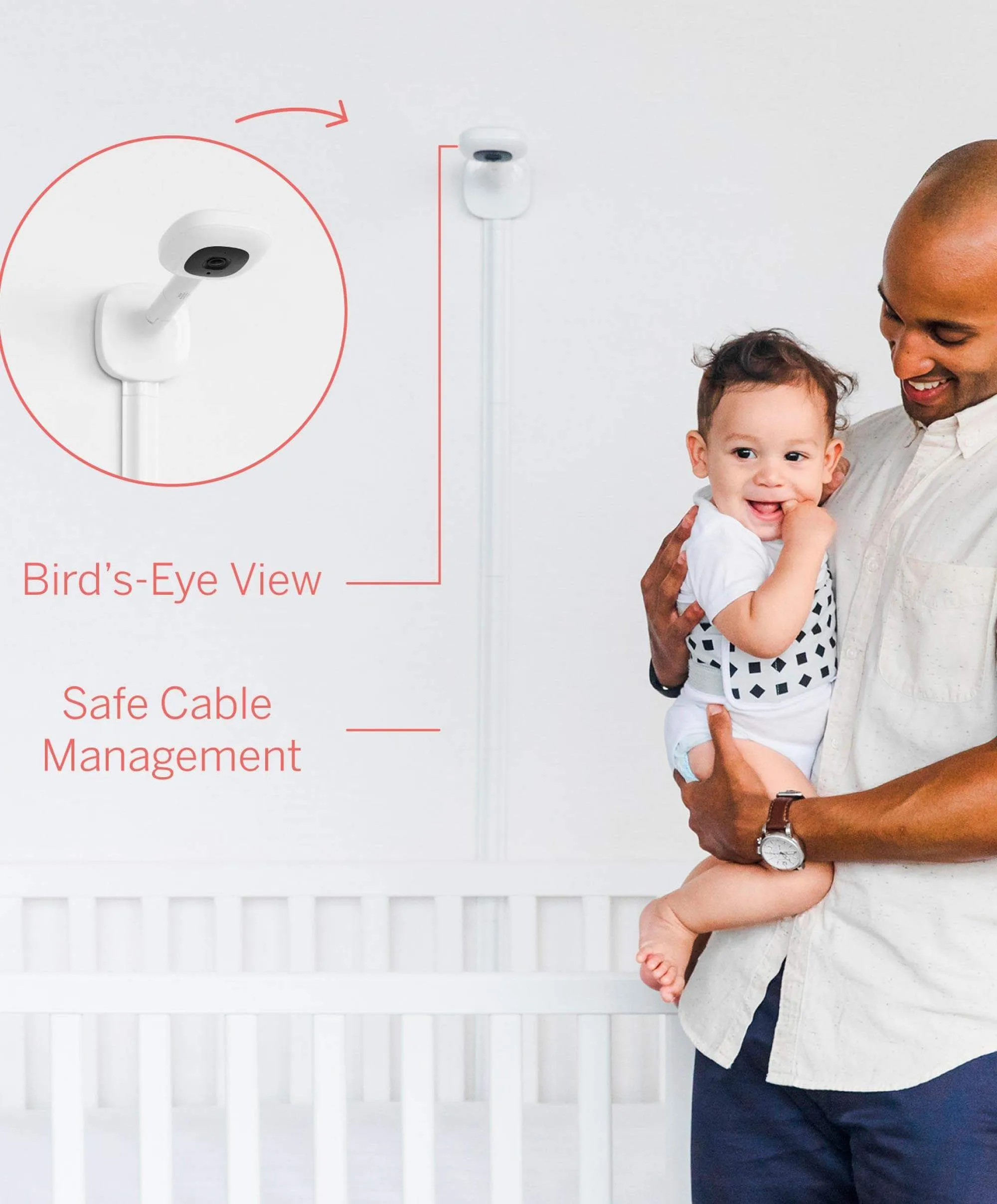 Nanit Pro Baby Monitor & Wall Mount - White