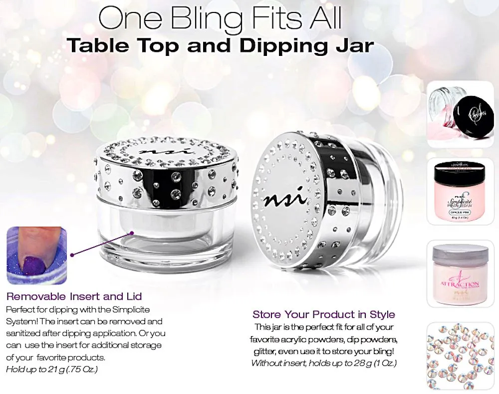 NSI Crystal Tabletop Bling Jar