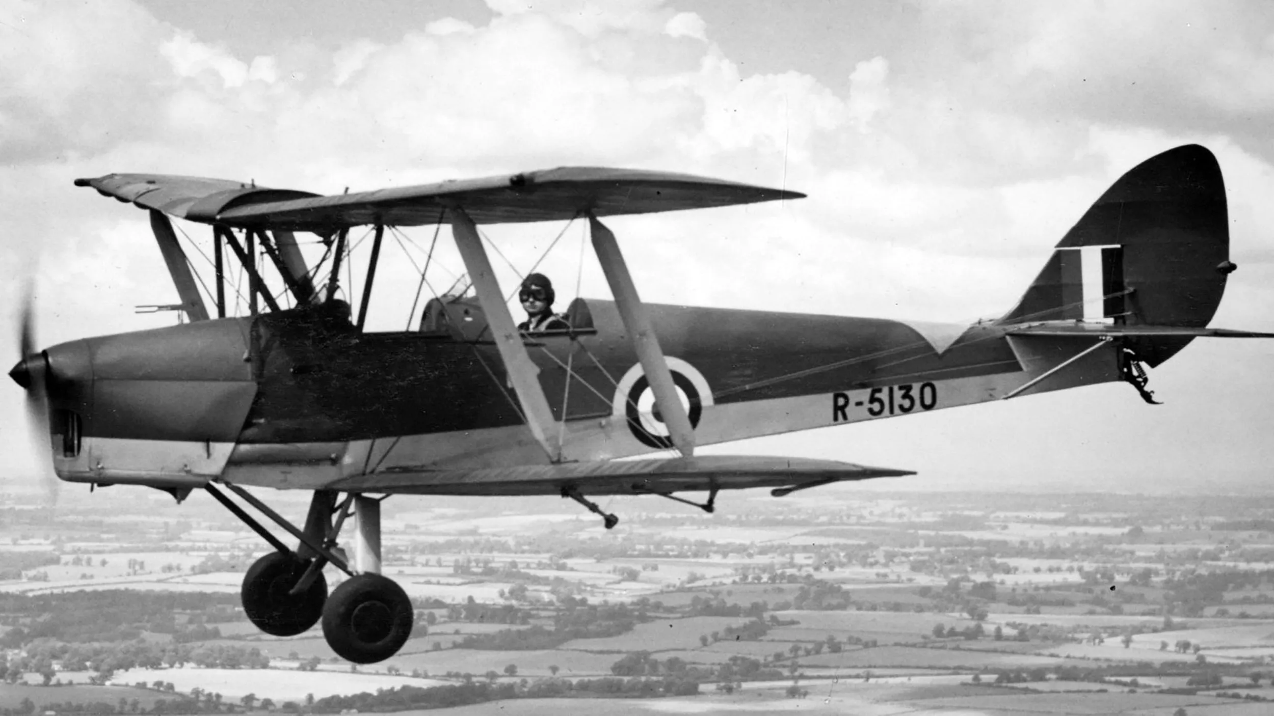 Original British WWII de Havilland DH.82 Tiger Moth Vertical Stabilizer Fin Aircraft Skin - 30” x 21”
