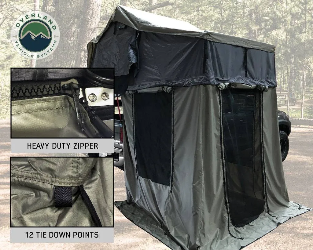 Overland Vehicle Systems Nomadic 4 Extended Roof Top Tent With Annex - Gray | Universal