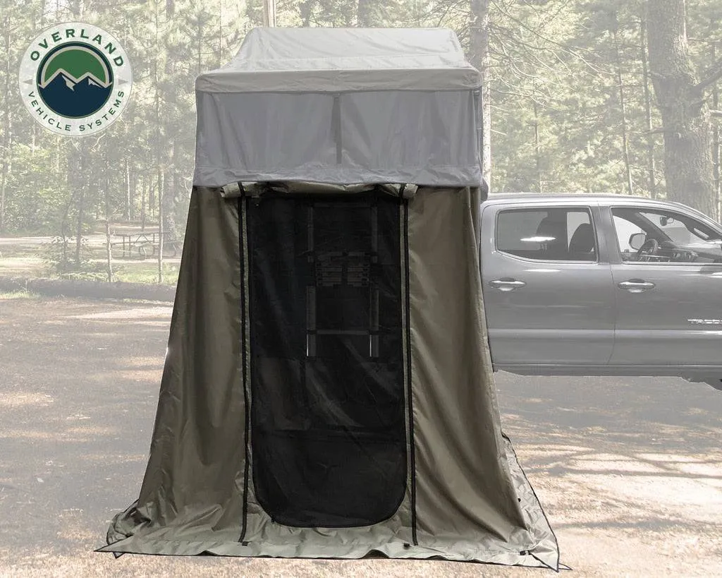 Overland Vehicle Systems Nomadic 4 Extended Roof Top Tent With Annex - Gray | Universal