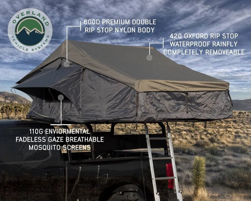 Overland Vehicle Systems Nomadic 4 Extended Roof Top Tent With Annex - Gray | Universal