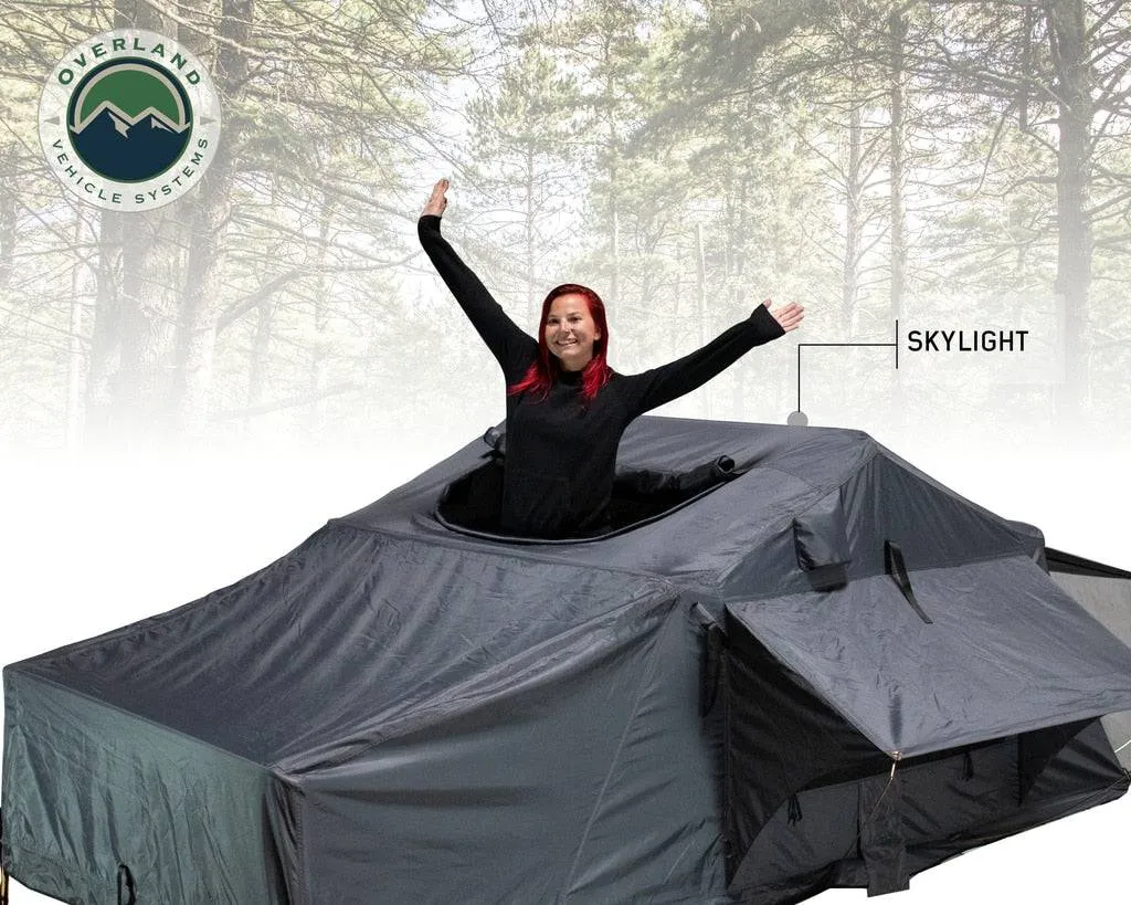 Overland Vehicle Systems Nomadic 4 Extended Roof Top Tent With Annex - Gray | Universal