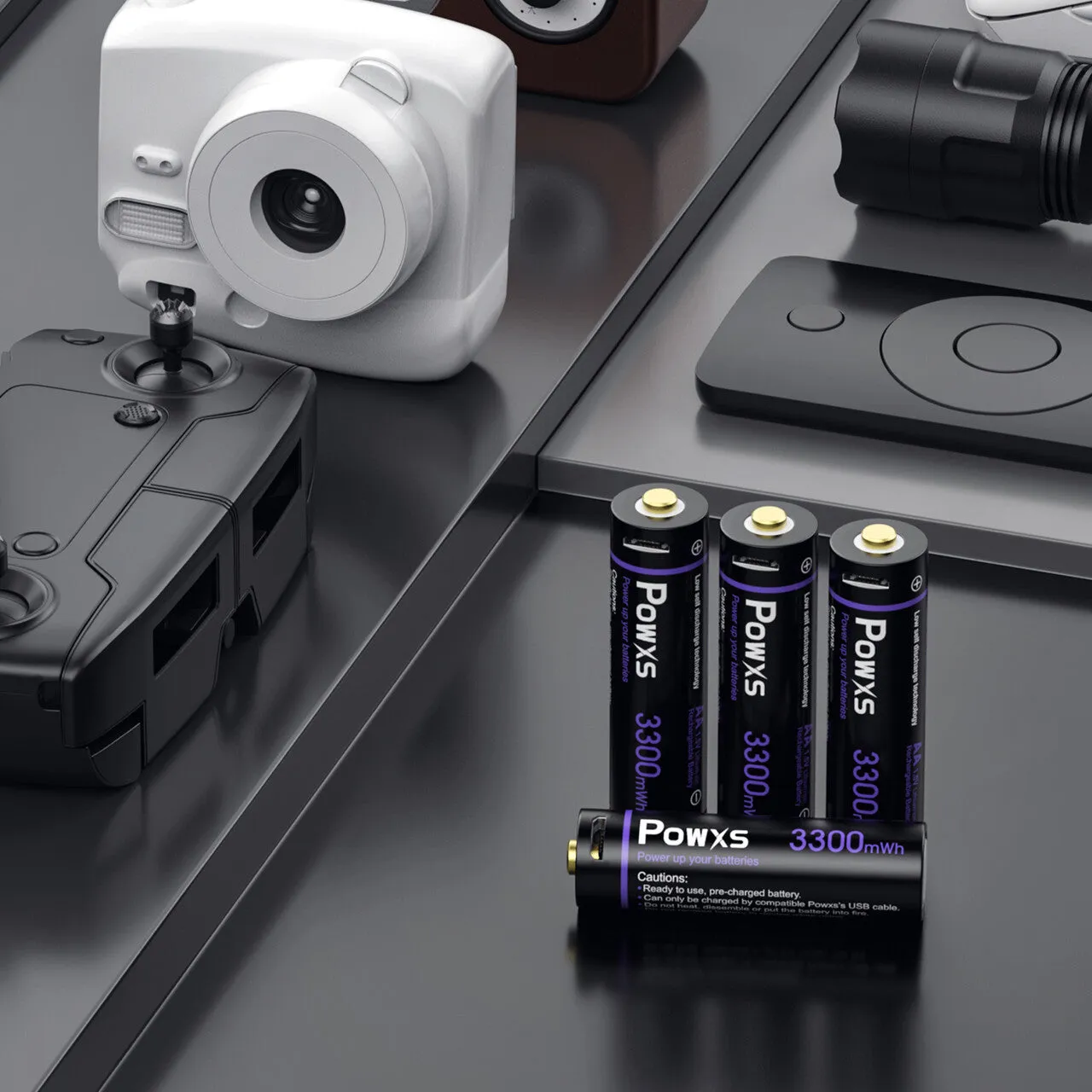 POWXS USB Rechargeable AA Lithium Batteries
