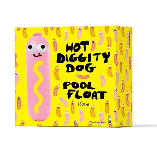 "Hot Diggity Dog" Inflatable Pool Float