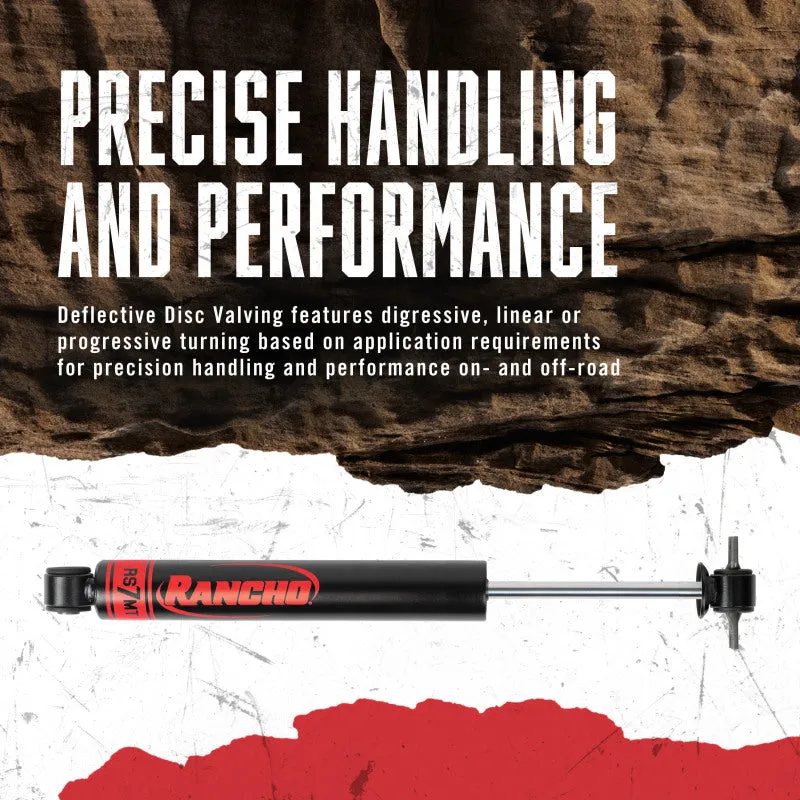 Rancho RS7MT Monotube Steering Stabilizer - 13.50 in Compressed/20.63 in Extended - Satin Black