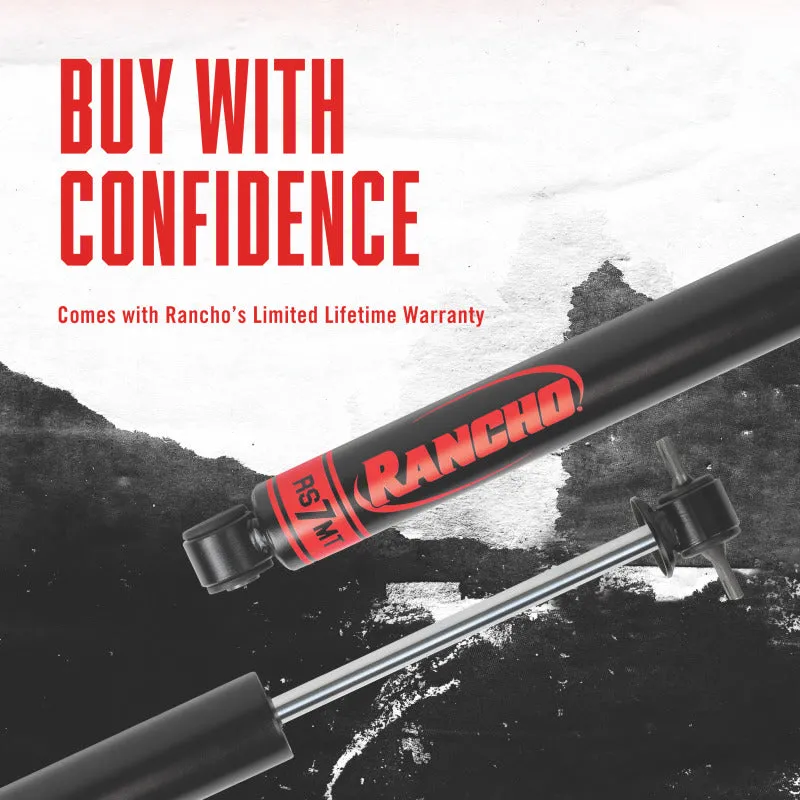 Rancho RS7MT Monotube Steering Stabilizer - 13.50 in Compressed/20.91 in Extended - Satin Black