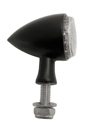 Round Bullet LED Combination Rear Tail Light   Indicators (Pair) - Black - Motorcycle Storehouse 913887