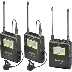 Saramonic Rx9 Tx9 Tx9 96-Ch Digital UHF Wireless Dual W/Lavalier Mic F/UWMIC9 System