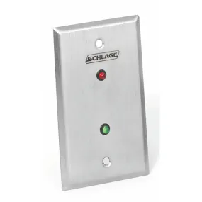 Schlage Electronics 800L2 2 LEDs on Single Gang Plate, Red and Green