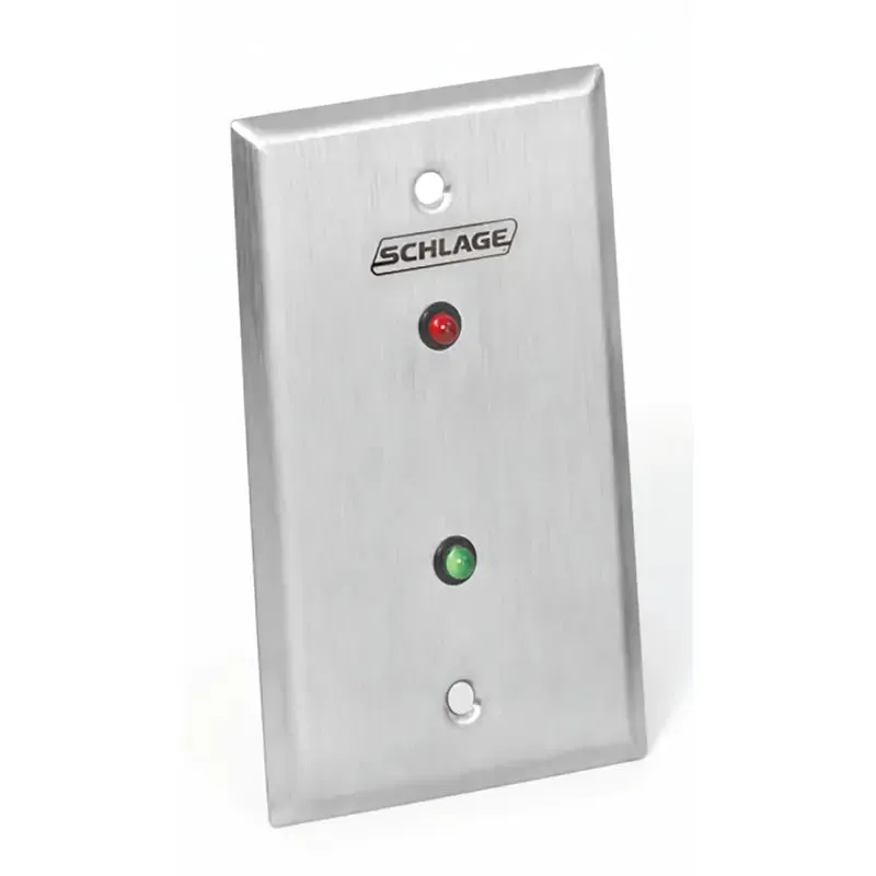 Schlage Electronics 800L2 2 LEDs on Single Gang Plate, Red and Green