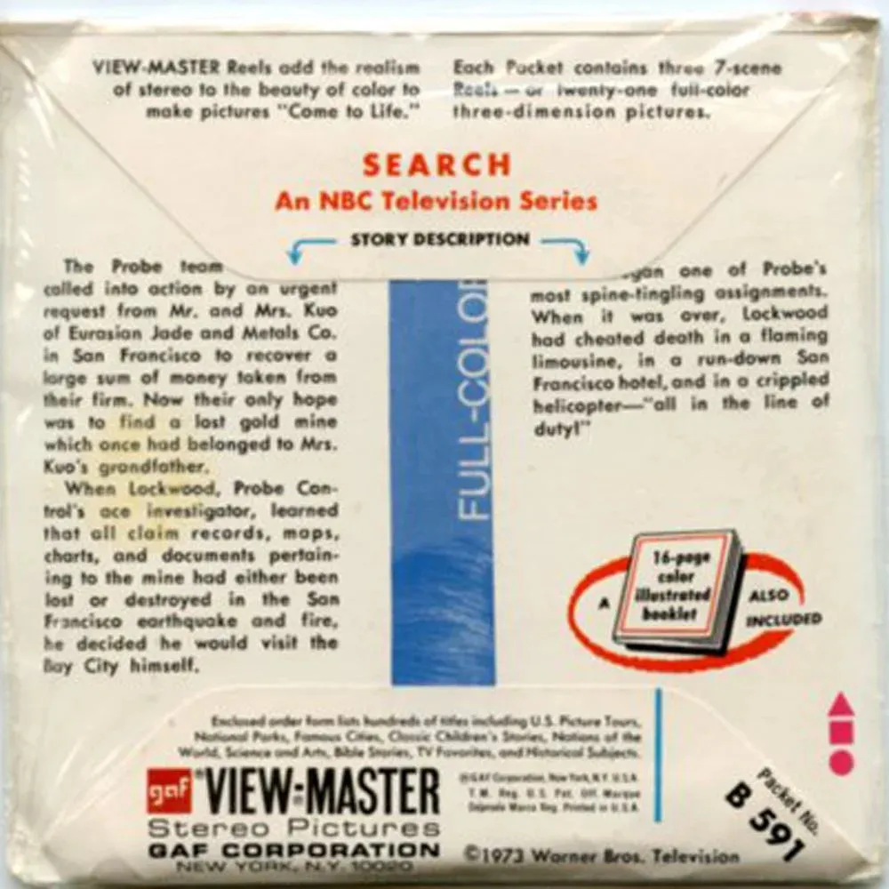 Search - View-Master 3 Reel Packet - 1970s  - vintage - (PKT-B591-G3m)