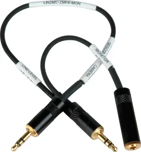 Sescom 3.5mm Line to Mic 25dB for Zoom H6 with Monitoring Jack