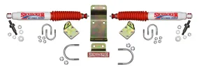 Skyjacker Dual Steering Stabilizer Kit - White - Jeep Wrangler 2007-18