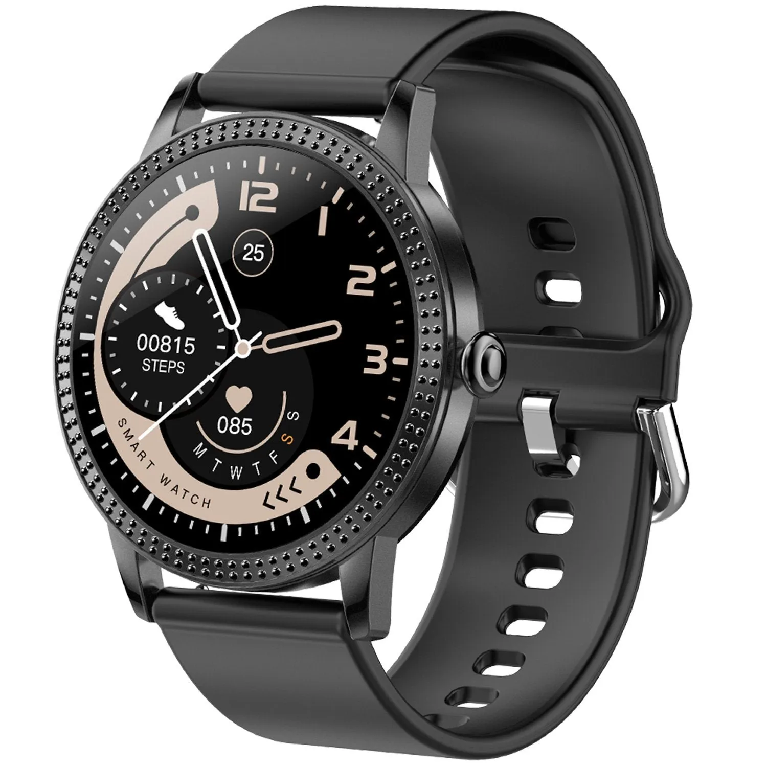 Smartwatch Fitness Tracker 1.08" Touch Screen