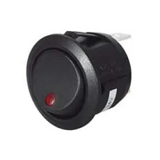 Switch Rocker Round On/Off Blue LED 12/24 volt Pk 100
