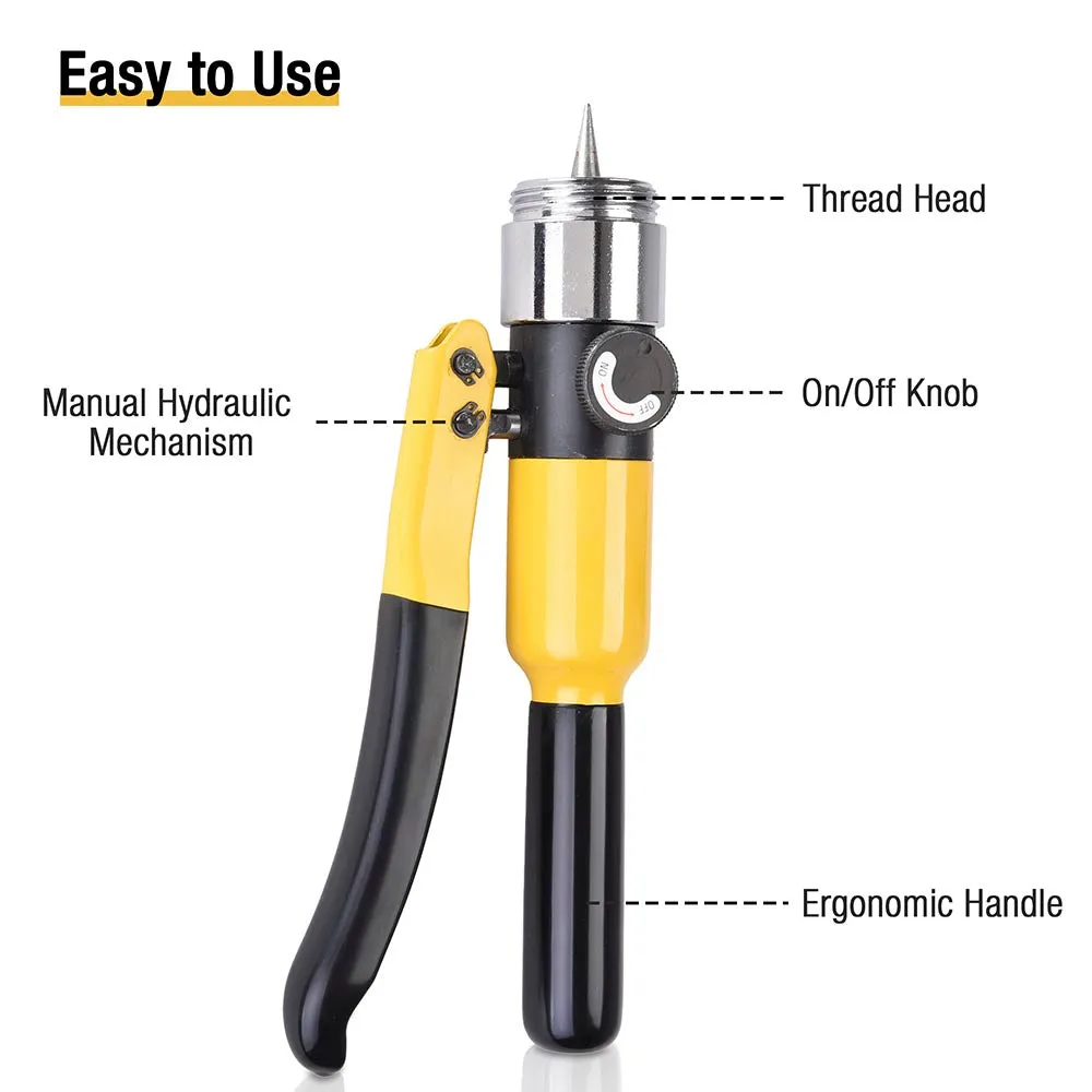 TheLAShop 7-Head HVAC Hydraulic Pipe Expander Swaging Expanding Tool Kit