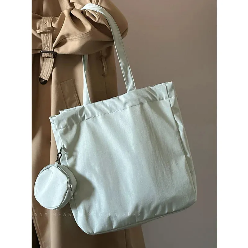 UAKISS  -  Sweet Tote Bags for Student Girl Fashion Mint Green Pink Color Messenger Bag High Capacity Stationery Notebook Storage Bag
