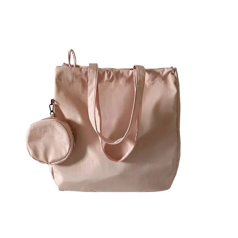 UAKISS  -  Sweet Tote Bags for Student Girl Fashion Mint Green Pink Color Messenger Bag High Capacity Stationery Notebook Storage Bag