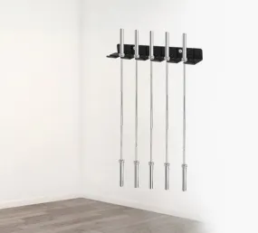 VERTICAL BARBELL WALL MOUNT FOR 5 BARS.