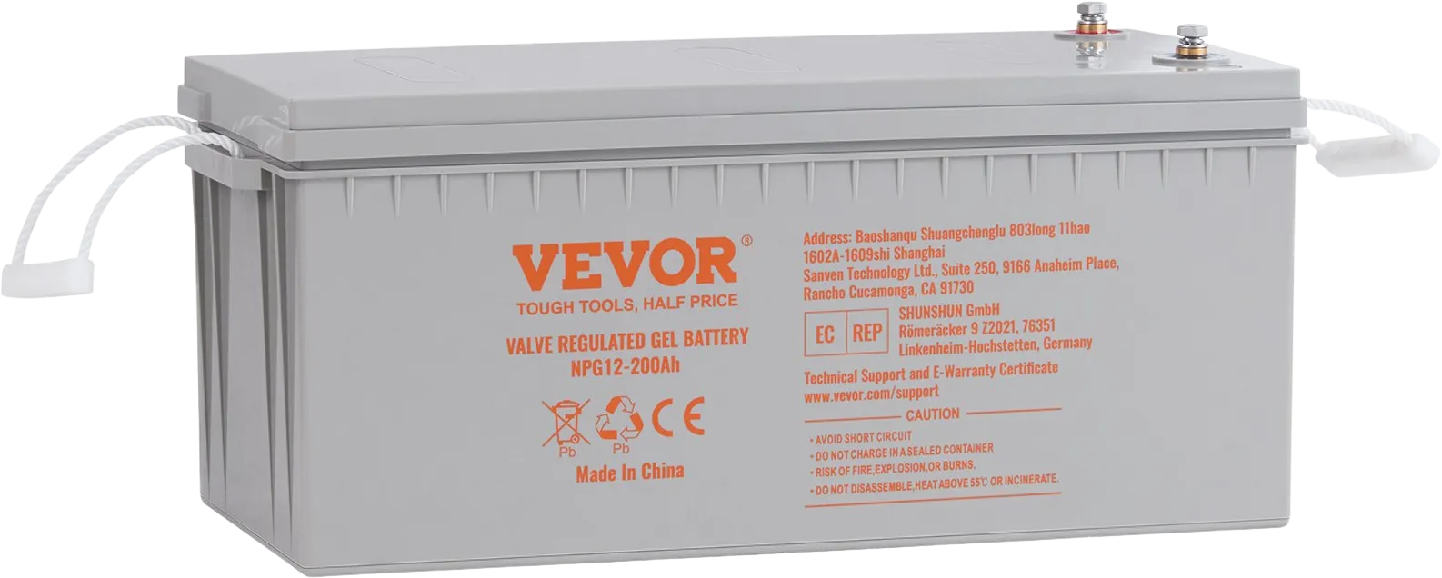 Vevor Deep Cycle Battery 12V 200Ah AGM Marine Rechargeable Battery New