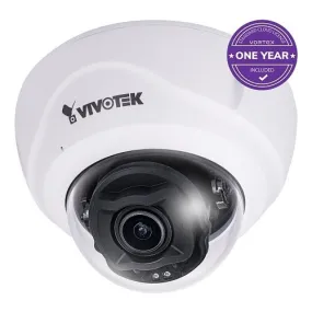 VIVOTEK FD837-HTV-1Y VORTEX 5MP IP67 & IK10 Dome, 2.7-13.5mm Remote Focus P-Iris Lens, with 1-year VSaaS License, White, 30-Day Video Onboard Storage, NDAA and TAA Compliant