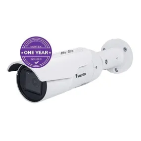 VIVOTEK IB839-EHT-1Y VORTEX 5MP IP66 & IK10 Bullet, 2.8-10mm Remote Focus Lens, with 1-year VSaaS License, White, 30-Day Video Onboard Storage, NDAA and TAA Compliant