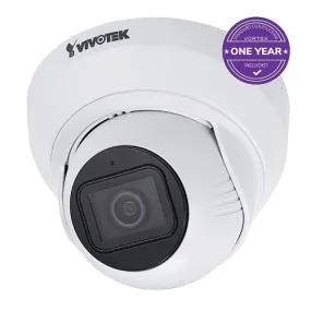 VIVOTEK IT839-H-1Y VORTEX 5MP IP66 & IK08 Turret, 2.8mm Lens, with 1-year VSaaS License, White, 30-Day Video Onboard Storage, NDAA and TAA Compliant