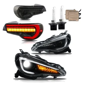 VLAND Headlights With D2H Bulbs and Tail Lights For Toyota 86 GT86 Subaru BRZ Scion FRS 2012-2020