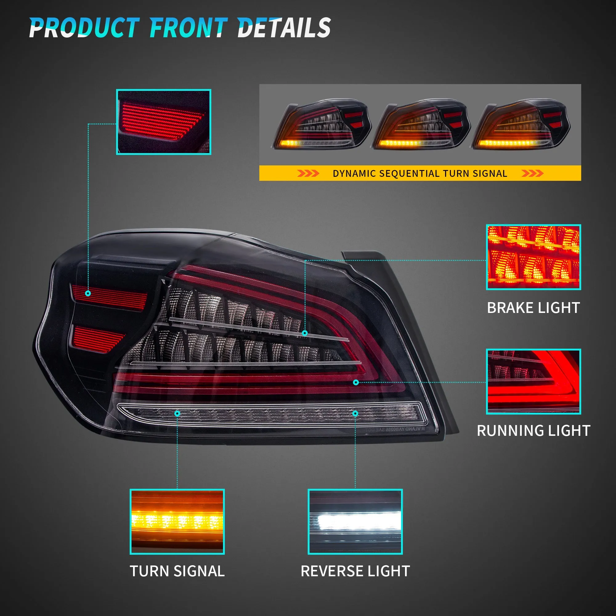 VLAND LED Headlights and Taillights For Subaru WRX / WRX STI 2015-2021
