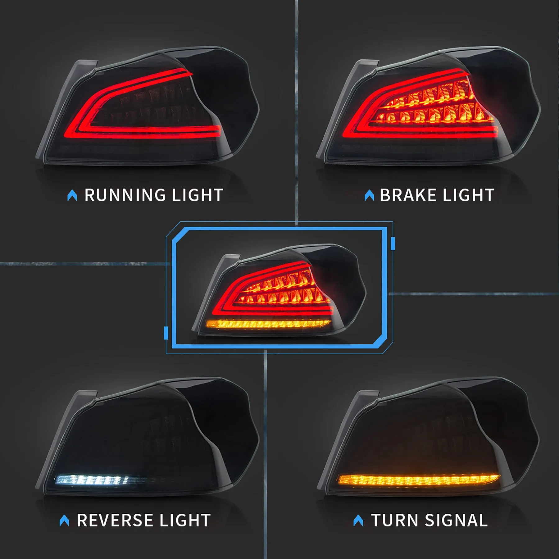 VLAND LED Headlights and Taillights For Subaru WRX / WRX STI 2015-2021