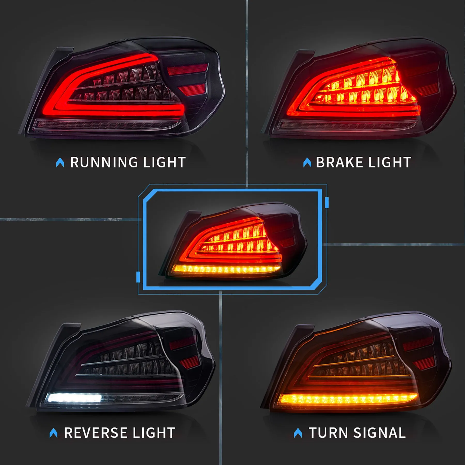 VLAND LED Headlights and Taillights For Subaru WRX / WRX STI 2015-2021