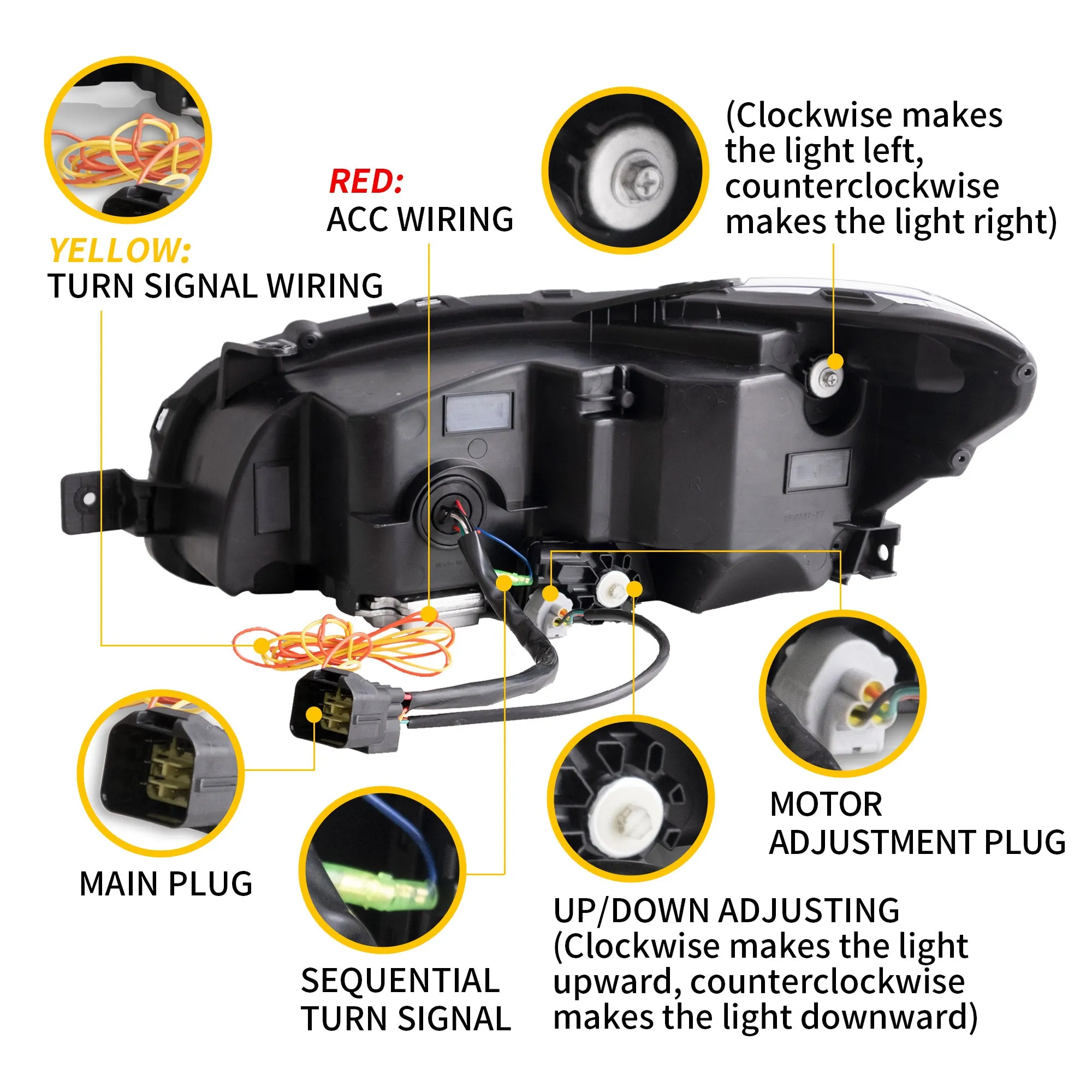 VLAND LED Headlights and Taillights For Subaru WRX / WRX STI 2015-2021
