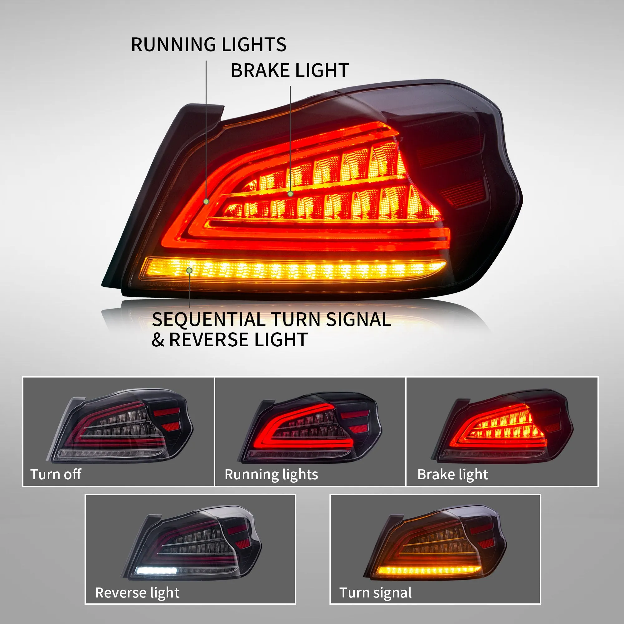 VLAND LED Headlights and Taillights For Subaru WRX / WRX STI 2015-2021