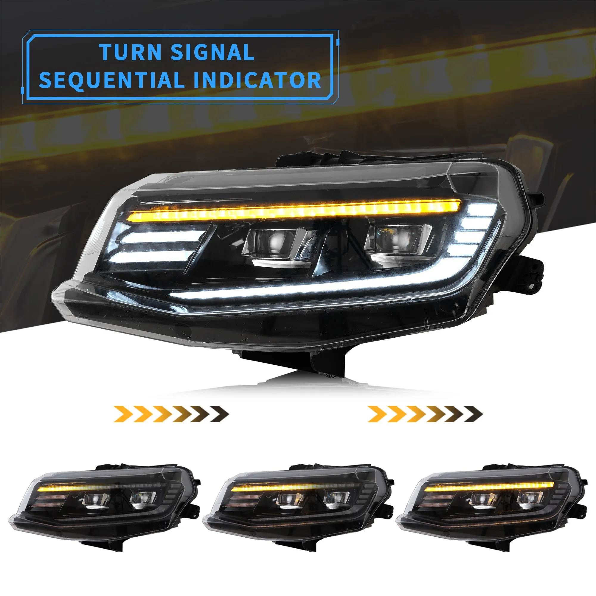 VLAND LED Projector Headlights For Chevrolet / Chevy Camaro 2016-2018 [DOT.]
