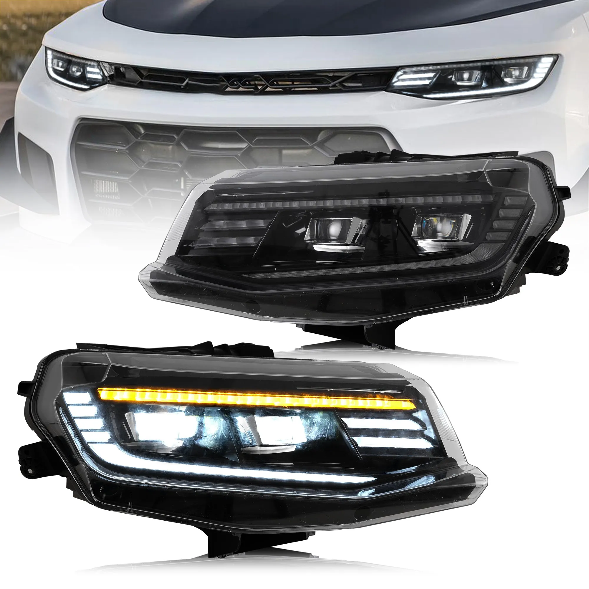 VLAND LED Projector Headlights For Chevrolet / Chevy Camaro 2016-2018 [DOT.]